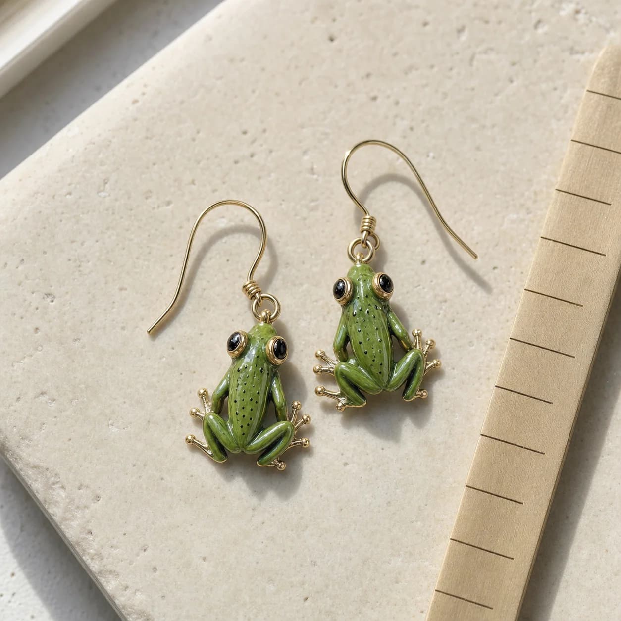 Betsey Johnson Backyard Frog Dangle Earrings