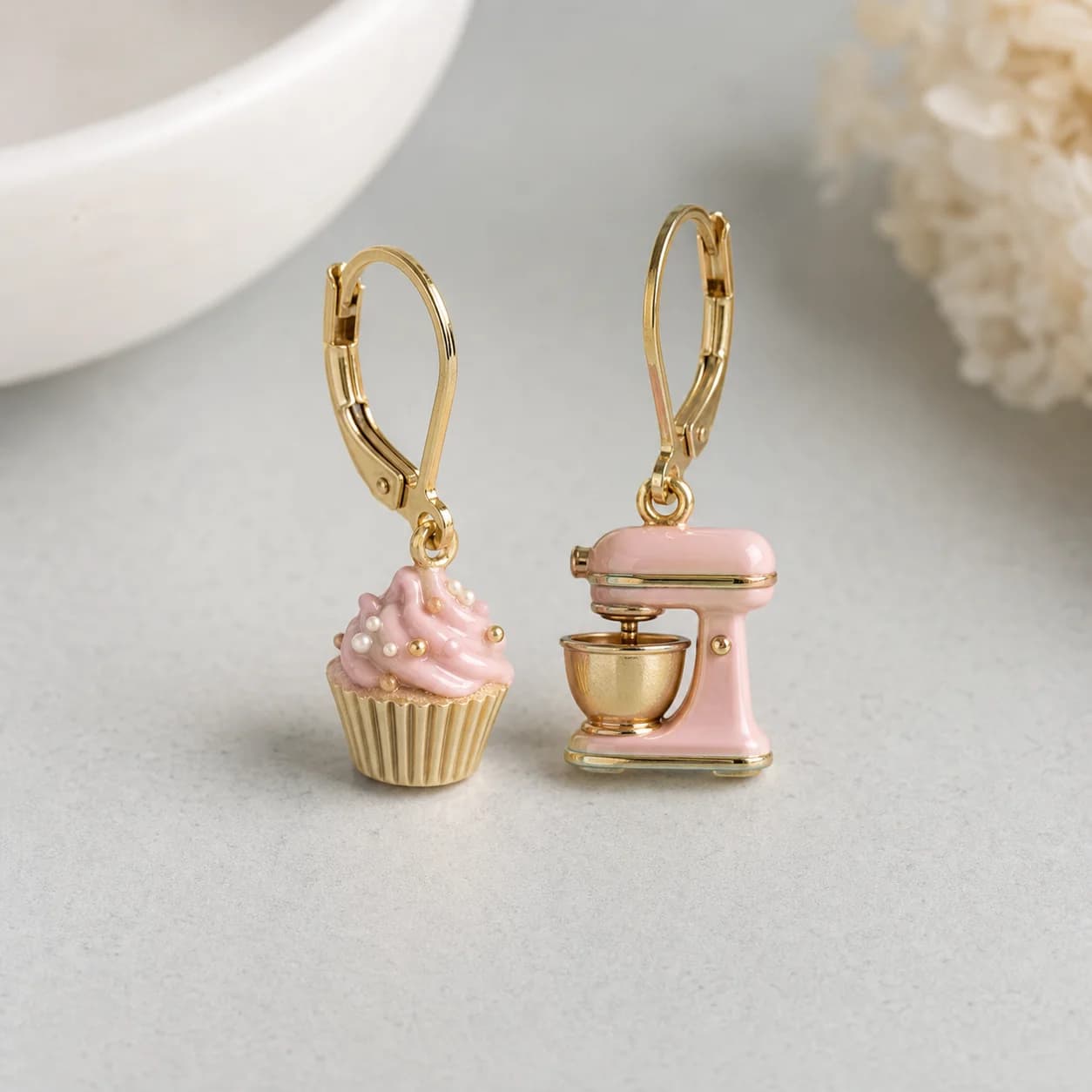 Betsey Johnson Cupcake Mismatch Drop Earrings